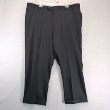 Joseph &amp; Feiss Black Wool Dress Pants Men&#39;s 44x27 Straight Cuffed Leg Fl... - $28.00