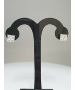 18K White Gold Princess Cut Diamond Cluster Ear Studs Claw 0.52cts G-SI - $1,668.83