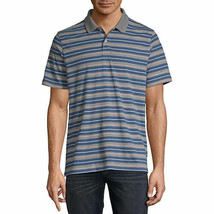 St. John&#39;s Bay Men&#39;s Short Sleeve Everyday Polo LARGE Gray Heather Multi... - $18.68