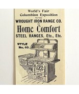 Home Comfort Range Worlds Fair 1894 Advertisement Victorian Cooking 10 A... - €17,17 EUR Home Comfort Range Worlds Fair 1894 Advertisement Victorian Cooking 10 A... - €17,17 EUR