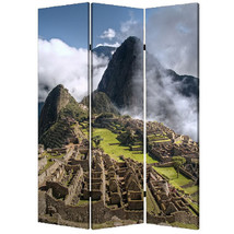 48" X 72" Multi Color Wood Canvas Machu Picchu  Screen - $10,369.32 MXN