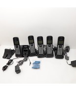Panasonic Cordless 5 Phone System Bluetooth Pair 2 Cells Landline Optional - $68.39