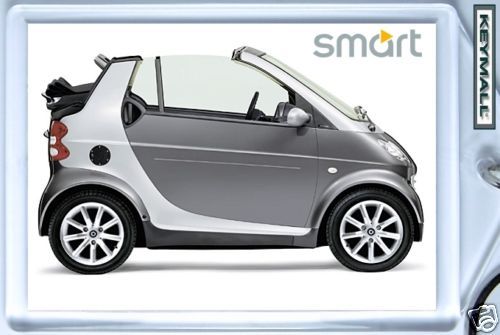 Porte Clé clef SMART FORTWO Cabriolet Gris Argent Neuf! - $19.95