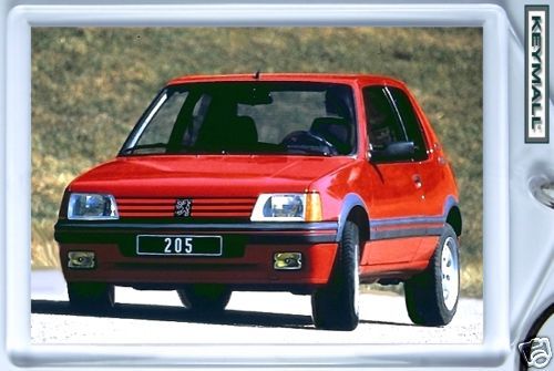 Ancien Model Porte Clés clé Clef PEUGEOT 205 GTI R - $19.95