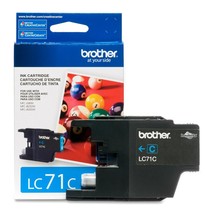Brother Printer LC71C Standard Yield Cyan Ink - £14.89 GBP