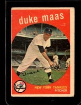 1959 Topps #167 Duke Maas Good+ Yankees (Oc) *NY10825 - £1.35 GBP