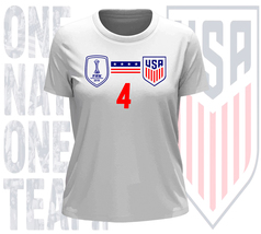 Naomi Girma #4 USWNT Soccer FIFA World Cup 2023 Women&#39;s T-Shirt  - £23.94 GBP+