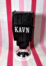 Neat Vintage Avon On The Air Black Glass Microphone KAVN After Shave Decanter  - £14.38 GBP