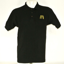 McDONALD&#39;S Hamburgers Employee Uniform Polo Shirt Black Size M Medium NEW - £20.11 GBP