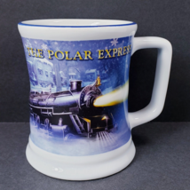 The Polar Express &quot;Believe&quot; 3D Raised 16 oz. Coffee Mug Cup White &amp; Blue - £12.68 GBP