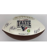 Houston Texans Signed White Panel Collectible Football Taste of the Texa... - $952.79 MXN