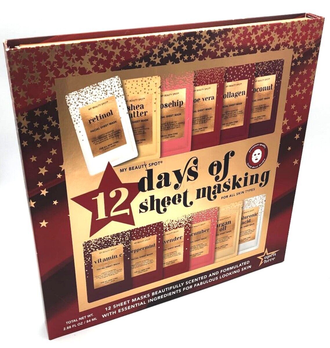 Primary image for My Beauty Spot 12 Days of Sheet Masking Scented Face Mask calendar set New Box