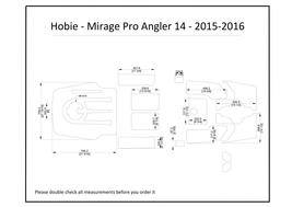 2015-2016 Hobie Mirage Pro Angler 14 Kayak Boat EVA Foam Teak Deck Floor Pad - £225.31 GBP