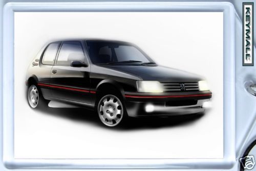 Porte clés cle Clef Ancien Model PEUGEOT 205 GTI Noire - $19.95