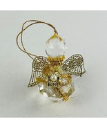 Clear Plastic Gold Tone Angel Christmas Ornament 2.25 In - $2.66