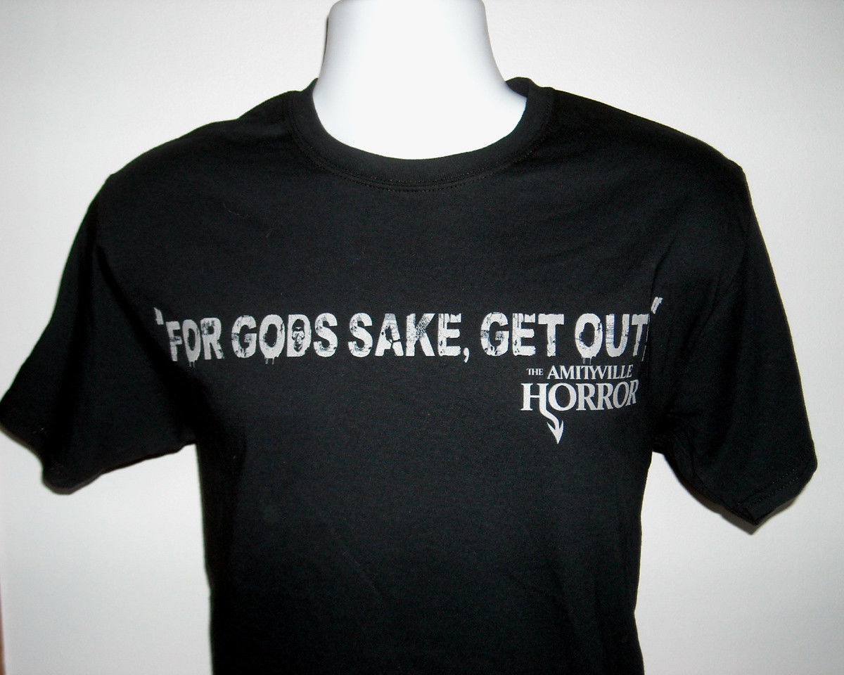 Mens For Gods Sake Get Out The Amityville Horror T Shirt medium movie - $21.73