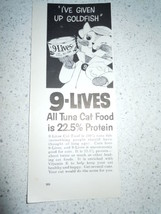 Vintage 9-Lives tuna Cat Food Print Magazine Advertisement 1960 - $5.47 CAD