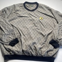 Golf Jacket Pullover Men Sz 2XL Vtg Gray Geometric AM A Player Tag Eagle Trace - $26.87