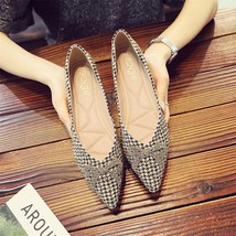 Rhinestone Pointed Shoes Ballet Mixed Color Soft Pregnant Zapatos De Moccasin Wo - £41.21 GBP