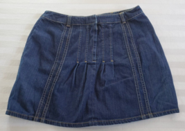 DKNY City Blue Denim Jean Skirt Size 4P pleated Above the Knee - £15.50 GBP