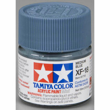Acrylic Mini XF18 Medium Blue Tamiya 10ml TAM81718 - $12.34