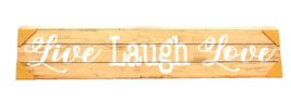 Large Wooden Plaque Live Love Laugh 36 X 7 Inches Word Art New - £9.24 GBP