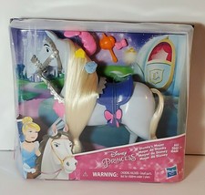 Disney Princess Cinderella Horse MAJOR with Accessories Hasbro Hasbro Hair Mane - $29.54