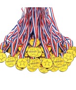 100 Pieces Kids Plastic Winner Award Medals Winner Medals Gold Silver Br... - $45.99