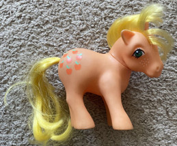 Vintage My Little Pony G1 Earth Pony Applejack With Yellow Hair &amp; Red Ap... - $25.00