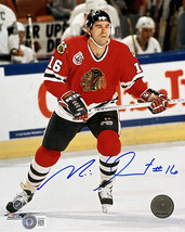 Michel Goulet Firmado 8x10 Chicago Blackhawks Foto Beckett - £30.16 GBP