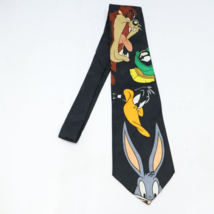 Vtg 1996 Looney Tunes Neck Tie Bugs Bunny Donald Duck Taz Polyester Classic Tie - £12.38 GBP