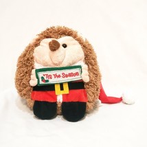 Hedgehog Santa Christmas Tis the Season Plush Stuffed Animal 6" 2010 Heartfilled - $15.83