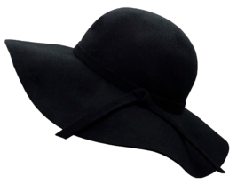 Bienvenu Women&#39;s Black Wool Wide Brim Floppy Hat NEW - £23.48 GBP