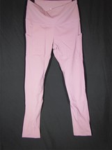 NIP SouqFone High Waist Yoga Pants Pockets Tummy Control Lilac Pink Sz M... - $18.99