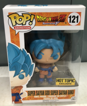 Funko Pop Dragon Ball Z Super Saiyan God Goku Blue 121 Hot Topic VAULTED - £31.13 GBP