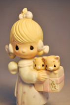 Precious Moments: To Thee With Love - E-3120 - Girl With Kittens in Box - £11.11 GBP