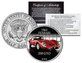 1963 FERRARI 250 GTO * Most Expensive Auction Cars * JFK Half Dollar U.S. Coin - £6.70 GBP