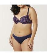 Sears Brand Women&#39;s T Shirt Bra &amp; Bikini Panty Set 36D Blue Tossed Hearts - €12,03 EUR