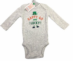 Carters Just For You St Patricks Day One Piece Romper Happy Go Lucky Size 9M - £13.70 GBP