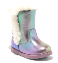 Cat &amp; Jack Girls Katrina Toddler Faux Fur Shearling Tall Purple Winter Boots NWT - £12.04 GBP