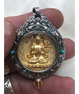 Buddha pendant. Samantabhadra bodhisattva. Tibetan ghau - €437,48 EUR