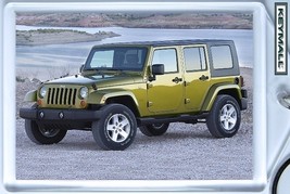 KEY CHAIN RESCUE GREEN JEEP WRANGLER UNLIMITED KEYTAG ! - $19.98
