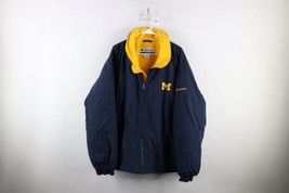 Vintage Columbia Mens 2XL Spell Out Fleece Lined University of Michigan Jacket - £46.67 GBP