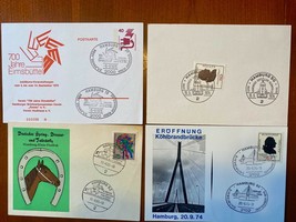 Bundle of 4 Special-Postcard with Special stamps - £5.48 GBP