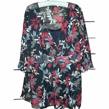 I.N. Studio NWOT Womens 1X XL Floral Shirt w Black Tank - RB - £11.80 GBP