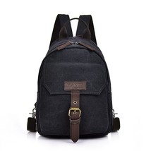 Fashion small canvas backpack Retro style women&#39;s shopping backpack Men&#39;... - $51.98