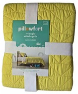 Pillowfort Unisex Yellow Quilt Twin Bed Triangle Stitch Yellow Comforter... - £15.97 GBP