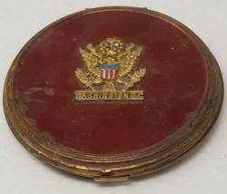 Imperfect Awful Great Seal of United States Compact Steel Lacquer Eagle ... - $15.15