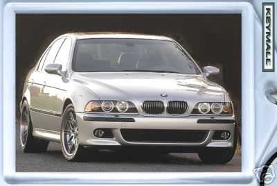 KEYTAG SILVER BMW M5 M-5 SERIES KEY CHAIN RING TAG FOB