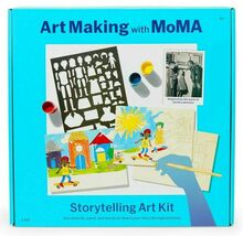 Art Making with MoMA Storytelling Art Kit Stencils Paint Brushes Jacob L... - $6.95